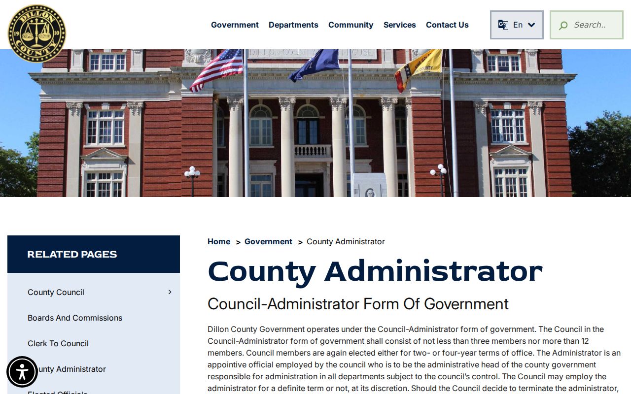 Dillon County warrant records FOIA routing information